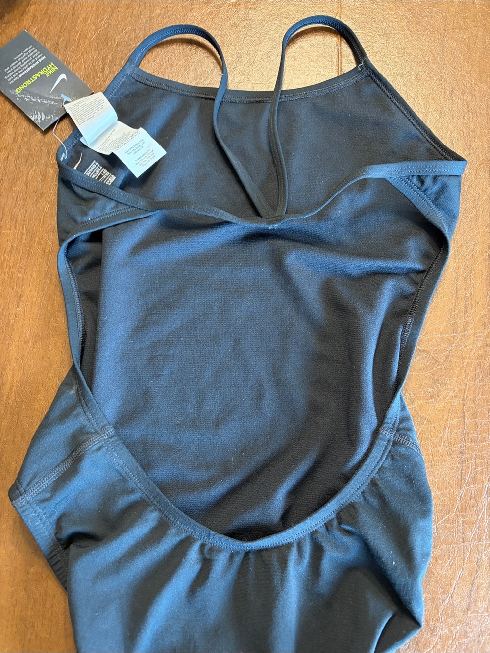 Nike Black Girls' Classic One-Piece Swimwear with White Swoosh - Picture 4 of 6